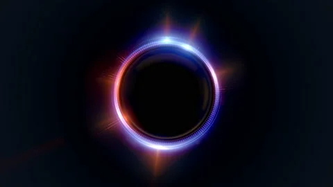 Futuristic shine ring modern dynamic backdrop. 3d render loop animation 4K UHD Stock Footage 127032197
