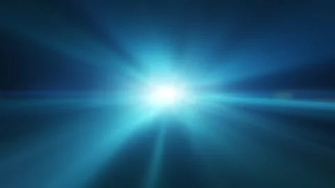 Futuristic shine star light with blue beams seamless looping background Stock Footage 340586131