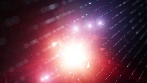 Futuristic shining digital science network light animation Vídeos de archivo 337367359