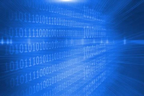 Futuristic shiny binary code 스톡 일러스트