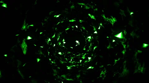 Futuristic shockwave on a black background Stock Footage 64710482