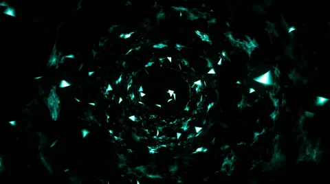 Futuristic shockwave on a black background Stock Footage 64710500