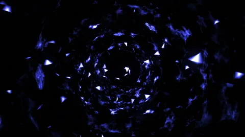 Futuristic shockwave on a black background Stock Footage 64710519