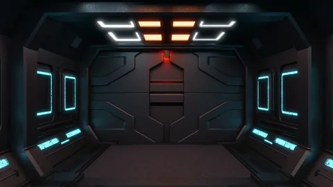 Futuristic si-fi corridor technological tunnel.Loop. 스톡 동영상 255362374