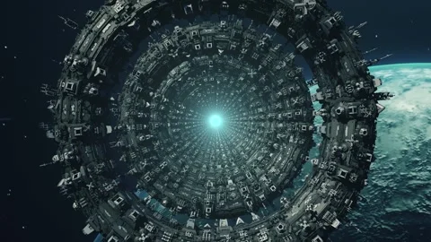 Futuristic Si-Fi Tunnel Loop Background Stock Footage 138192138