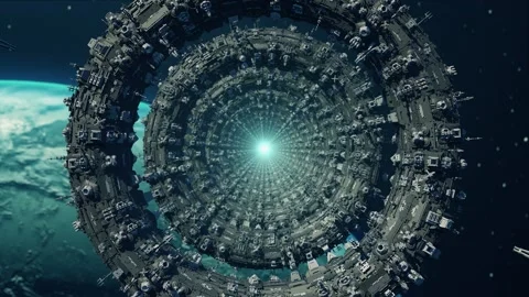 Futuristic Si-Fi Tunnel Loop Background Stock Footage 138299473