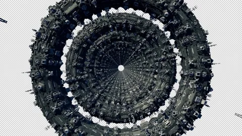 Futuristic Si-Fi Tunnel Loop Background Stock Footage 138299562