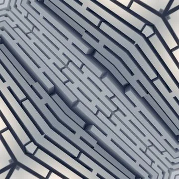 A futuristic, silver background of metallic lines. Symmetrical 3D structure 스톡 일러스트