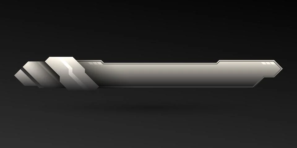 Futuristic silver lower third breaking news title banner for screen broadcast Stock Illustration