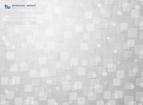 Futuristic small square pattern design of white  technology background. Stock Illustration