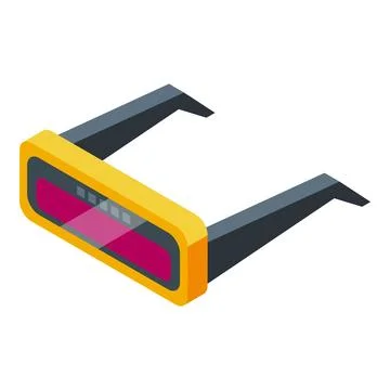 Futuristic smart glasses showing data analysis on digital display Stock Illustration