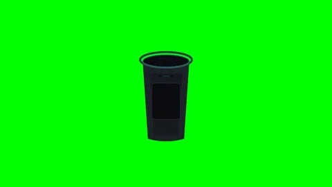 Futuristic Smart Recycling Bin &amp; Waste Sorting Stock Footage 343394806