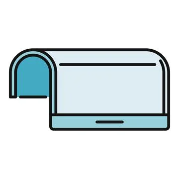 Futuristic smartphone with a flexible and foldable display Stock Illustration