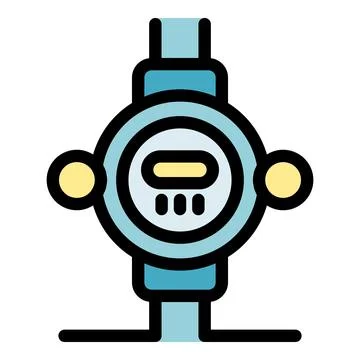 Futuristic smartwatch with digital interface display 스톡 일러스트