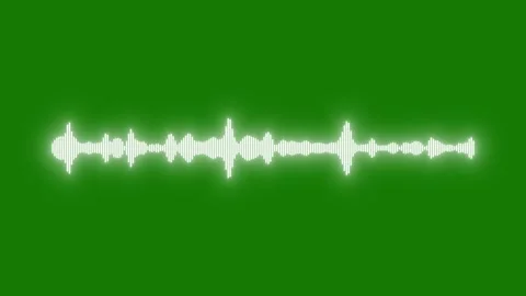 Futuristic Sound Wave Equalizer Frequency Audio Meter Display Green Screen Lo Stock Footage 340357501