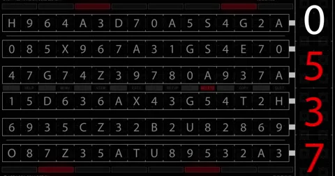 Futuristic Source Code Digital Data Telemetry Display Stock Footage 194402168