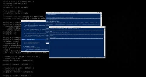 Futuristic Source Code Digital Data Telemetry Display Stock Footage 194402426