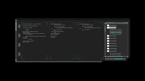 Futuristic Source Code Editor With File Explorer Project Directory Stock Footage 341356033