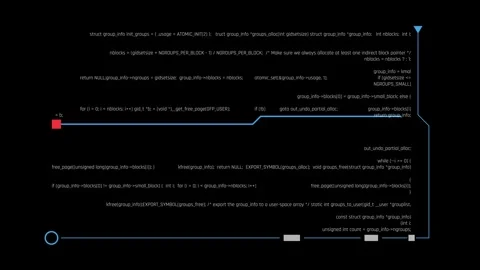 Futuristic Source Code Execution Interface With Active Program Flow Stock Footage 341356029