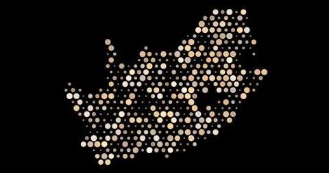 Futuristic South Africa Dot Visualization Stock Footage 312553202