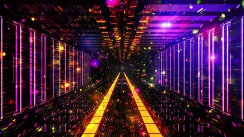 Futuristic Space Galaxy Corridor Stock Footage 156646701