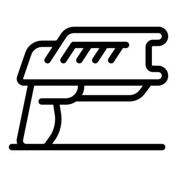 Futuristic space gun pixel perfect icon representing weapon Stock Illustration