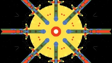 Futuristic  space kaleidoscope sequence patterns. Stock Footage 110970390