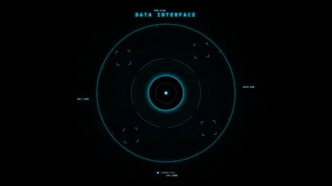 Futuristic Space Motion Visualization of Solar System with Orbiting Planets.. Stock Footage 338313831