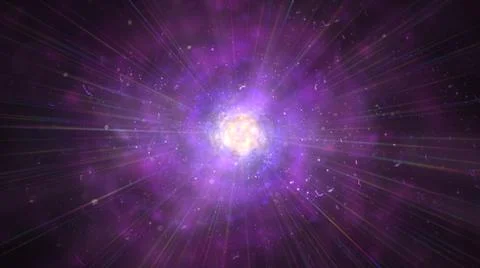 Futuristic space particles in bright round energy structure Stock Illustration