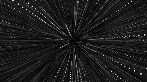 Futuristic space scene with moving stars and planets. Vídeo Stock 340548276