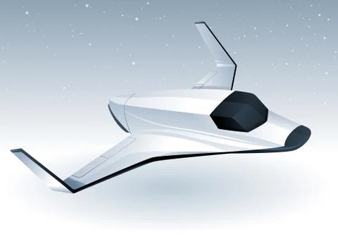 Futuristic Space Shuttle Stock Illustration