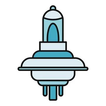 Futuristic space station icon showing advanced technology Stock Illustration