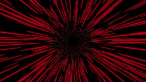 Futuristic Space Travel VFX with Dynamic Red Lines Zooming Forward in 4K 60fps Stock Footage 315213455
