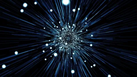 Futuristic space tunnel Illustrazione stock