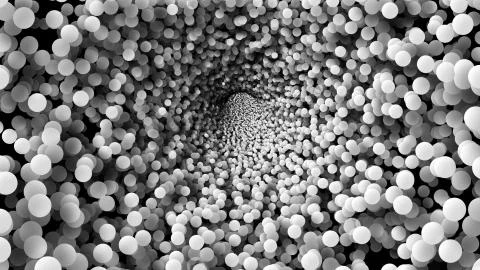 Futuristic space tunnel Stock Illustration