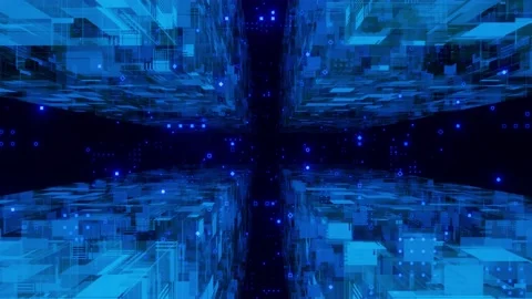 Futuristic space video loop Stock Footage 165599669