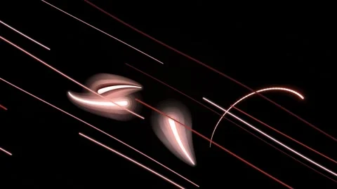 Futuristic Spacecraft Flying Through Neon Light Beams. Stock Footage 329426187
