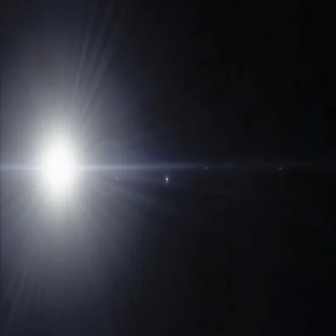 Futuristic Spaceship 3D Animation - Light Speed Jump Acceleration Stock Footage 69545062