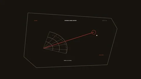 Futuristic Spaceship Dashboard HUD Seamless Loop Stock Footage 342005744