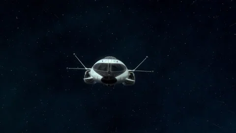 Futuristic Spaceship Flying in deep Space. Video stock 168363935