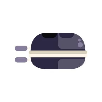 Futuristic spaceship flying in outer space exploration Stock Illustration