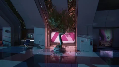 Futuristic spaceship from the inside 02 Stock Footage 268065590