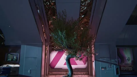 Futuristic spaceship from the inside 03 Stock Footage 268072831