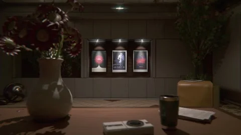 Futuristic spaceship from the inside in Space 02 Stock Footage 268087408