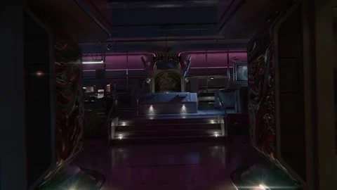 Futuristic spaceship from the inside in Space 03 Stock-Footage 268091654