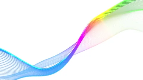 Futuristic Spectrum waves line vibrant color on white background Stock Footage 311747445