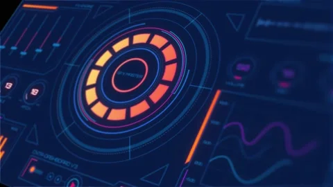 Futuristic speed interface/Digital perspective screen/Ultra detailed abstract Stock Footage 139351114