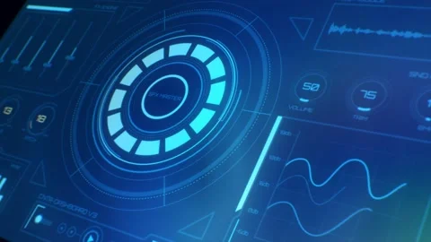 Futuristic speed interface/Digital perspective screen/Ultra detailed abstract Stock-Footage 139351144