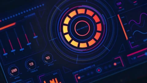 Futuristic speed interface/Digital perspective screen/Ultra detailed abstract Stock-Footage 139351257