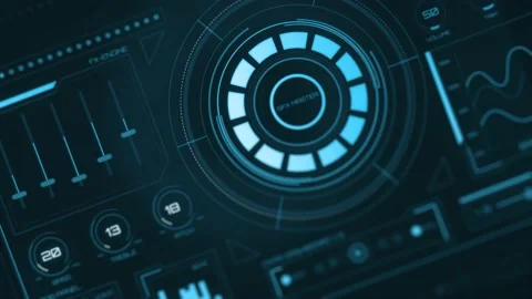 Futuristic speed interface/Digital perspective screen/Ultra detailed abstract Stock Footage 139351345